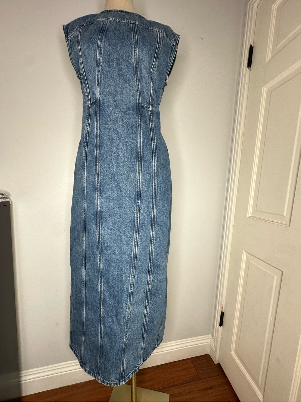 DALA Denim OPEN BACK DRESS blue denim size W24 - Picture 3 of 14